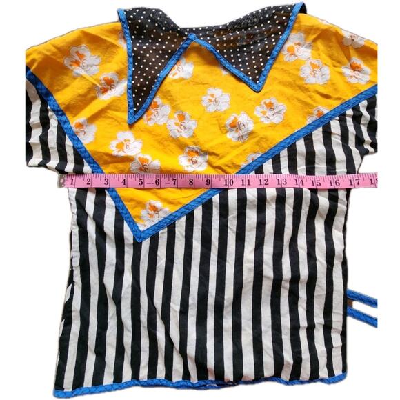 Vintage Koos van den Akker 3-Piece Ensemble Polka Dot Stripes Bustier Skirt Wrap - Picture 10 of 11